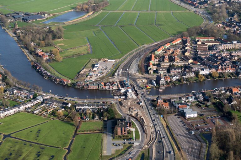 12,February,2022,,Ouderkerk,Ad,Amstel,,Holland.,Aerial,View,Of
